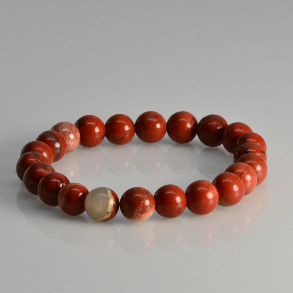 Red Jasper bracelet - stretch bracelet, Gemstones